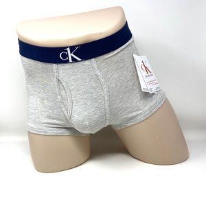 💖MEGA SALE💖Calvin Klein Men's Size NB2990050 Low Rise Trunk Gray Logo Cotton